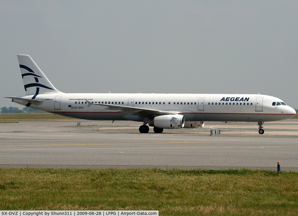 SX-DVZ, 2009 Airbus A321-231 C/N 3820, Push back from his gate...