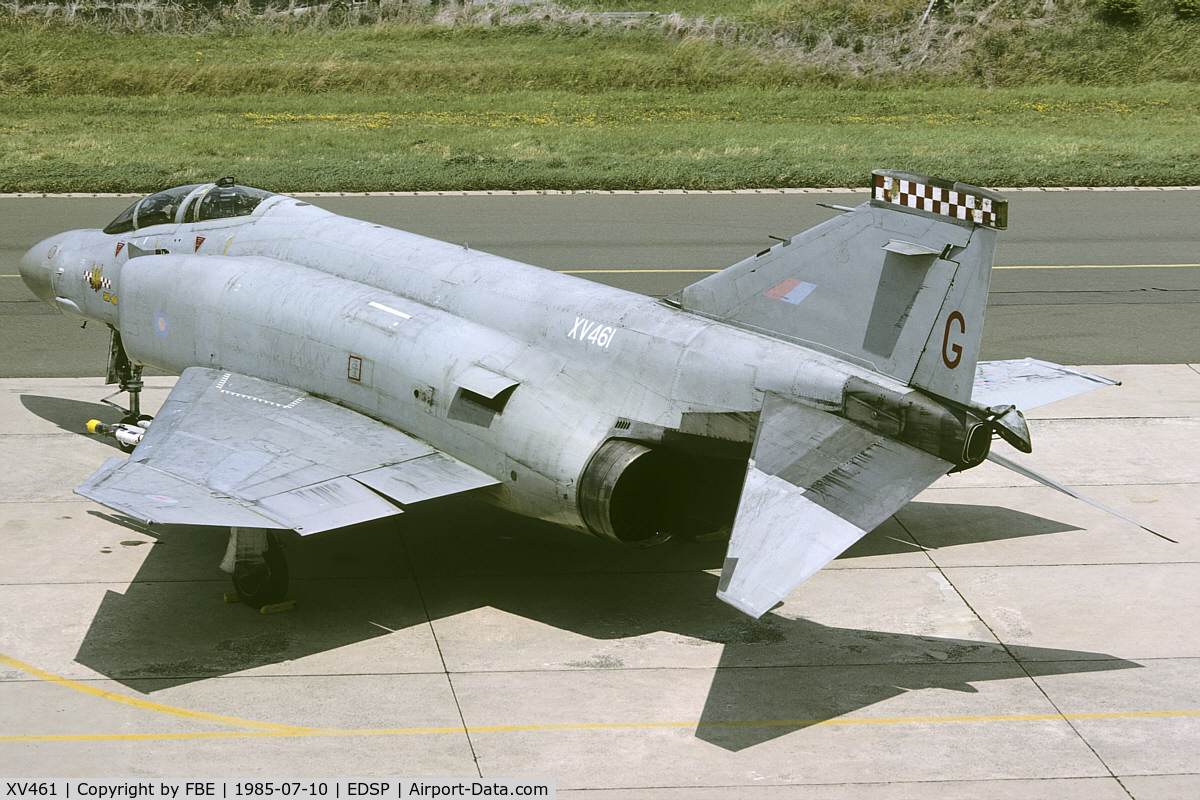 XV461, 1969 McDonnell Douglas Phantom FGR2 C/N 3237, FGR.2 during a squadron exchange at Fliegerhorst Pferdsfeld