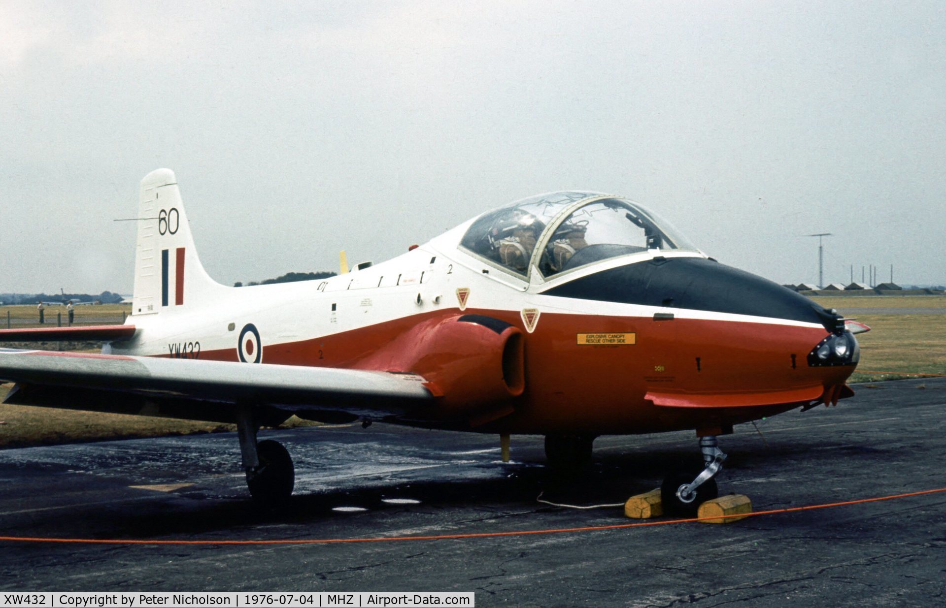 XW432, 1972 BAC 84 Jet Provost T.5A C/N EEP-JP/1054, Jet Provost T.5A of 3 Flying Training School at the 1976 Mildenhall Air Fete.