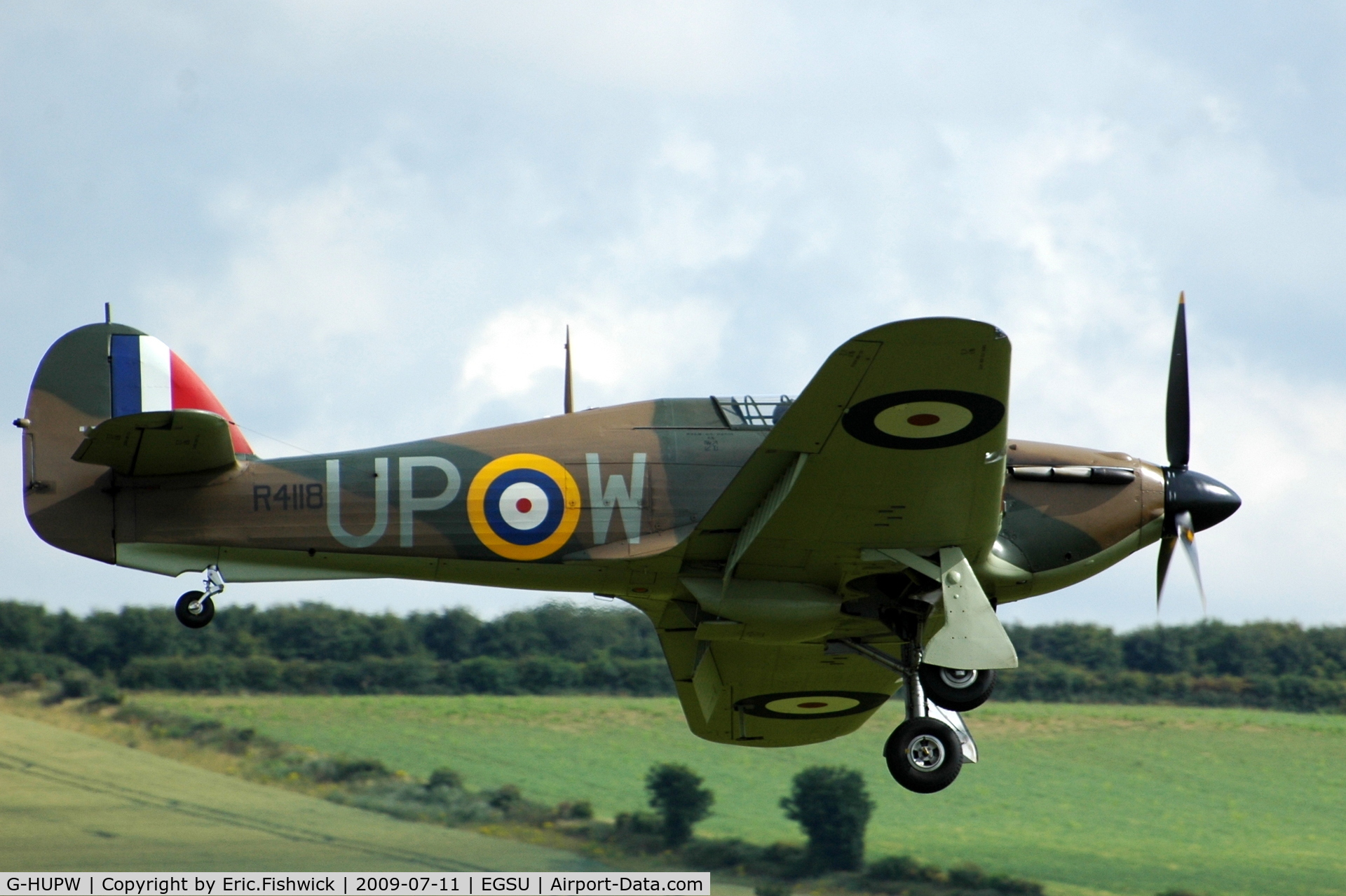 G-HUPW, 1940 Hawker Hurricane I C/N G592301, 44. R4118 at Duxford Flying Legends Air Show July 09