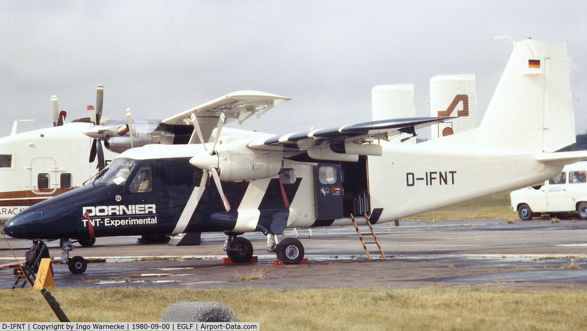 D-IFNT, Dornier Do-28E TNT C/N 4330, Dornier Do 28E TNT at Farnborough International 1980