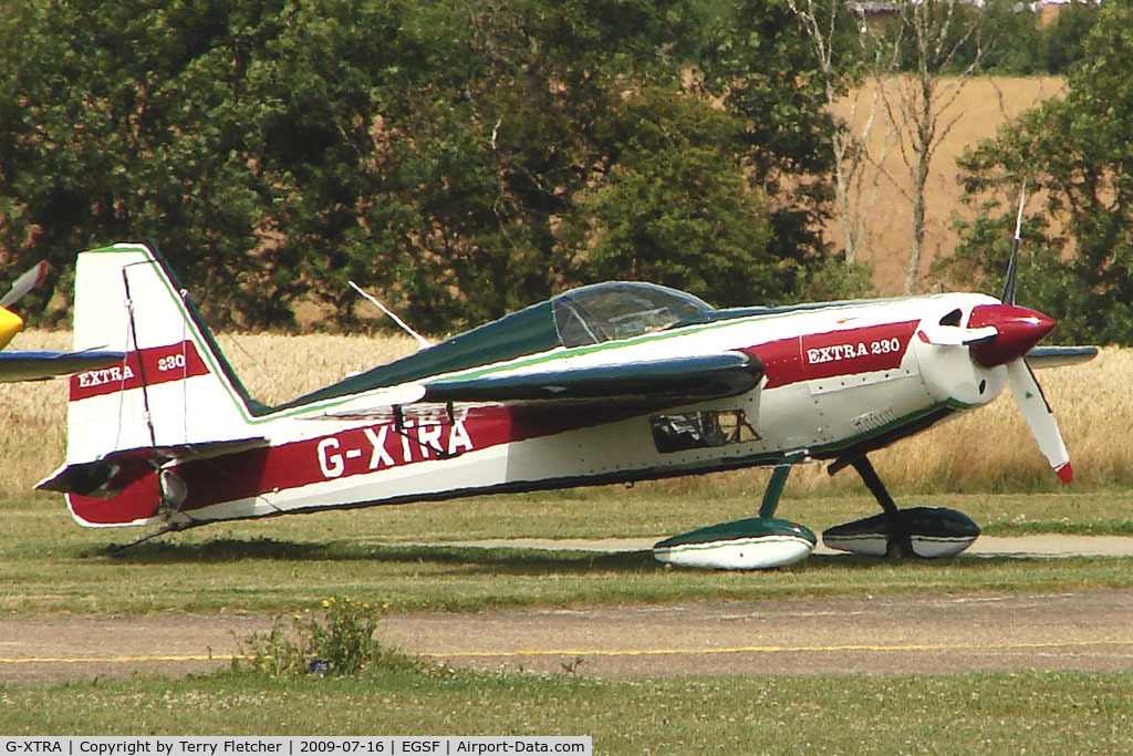 G-XTRA, 1987 Extra EA-230 C/N 12A, Extra EA 230 competing in the 2009 Mazda Aerobatic Championships held at Peterborough Conington