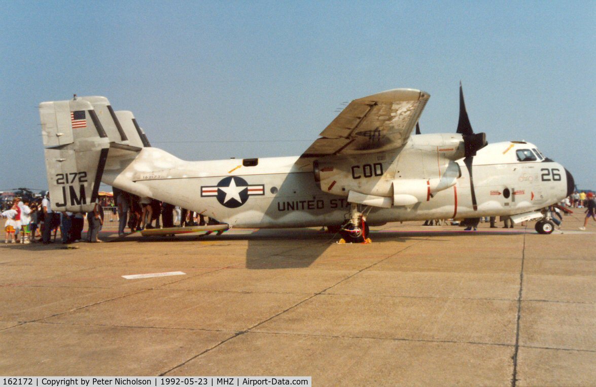 162172, Grumman C-2A Greyhound C/N 52, C-2A Greyhound of VR-24 at the 1992 Mildenhall Air Fete.