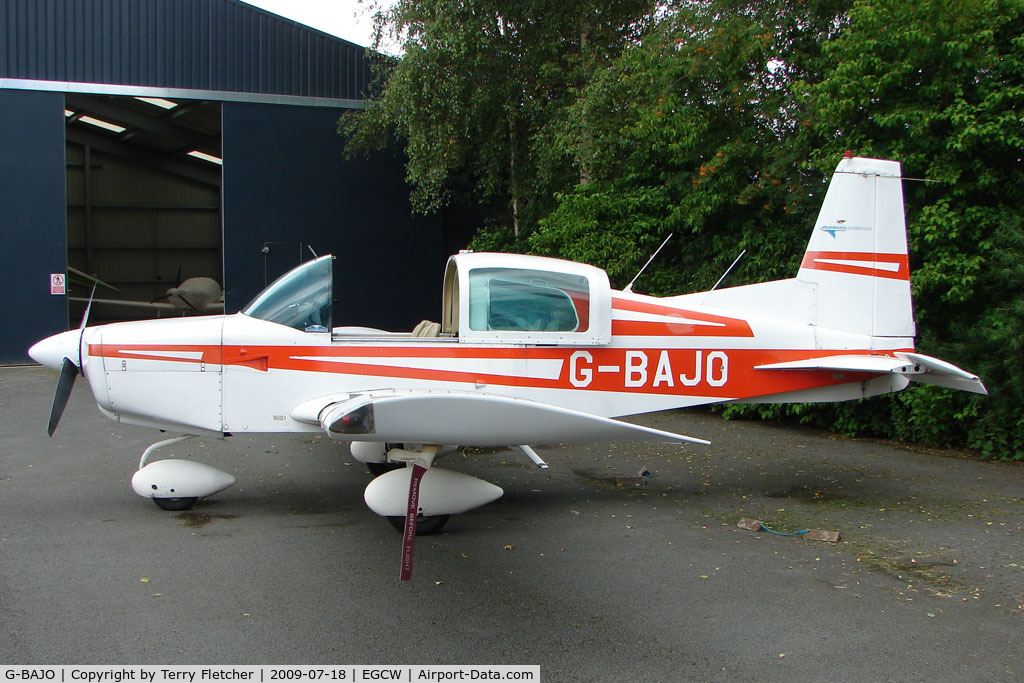 G-BAJO, 1972 American Aviation AA-5 Traveler C/N AA5-0260, on 2009 Welshpool Air Day