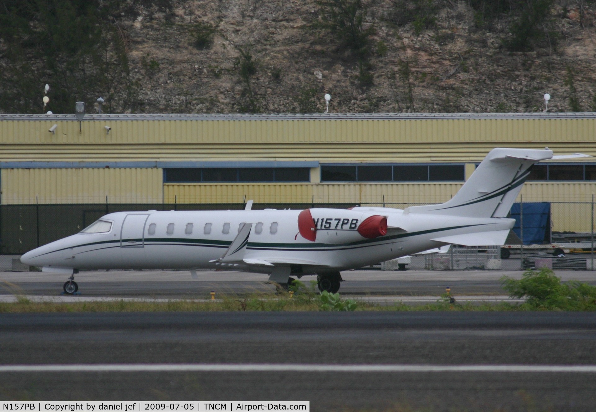 N157PB, 1998 Learjet 45 C/N 030, park at the cargo ramp