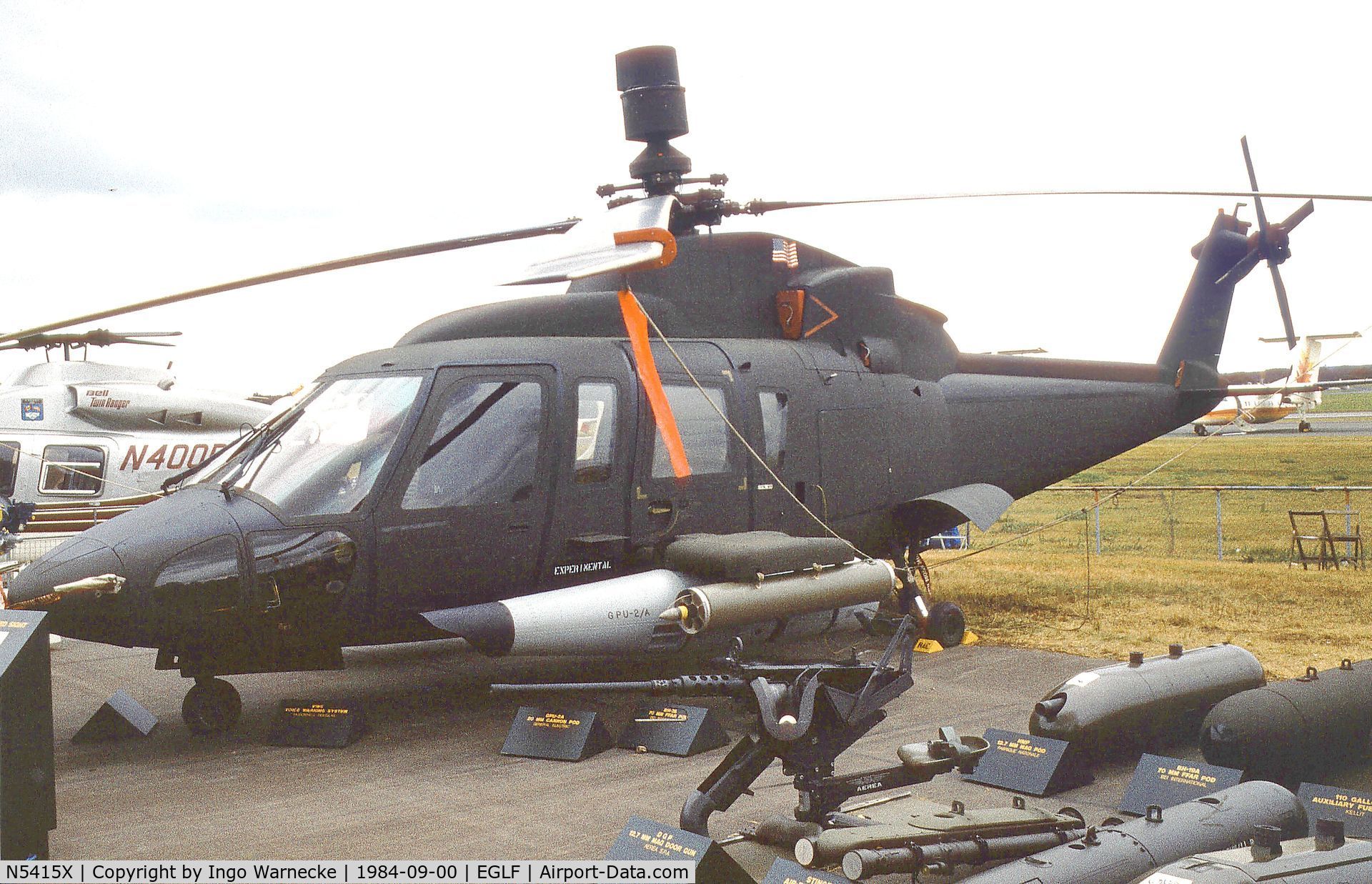 N5415X, 1981 Sikorsky S-76A C/N 760199, Sikorsky H-76 Eagle company demonstrator at Farnborough International 1984