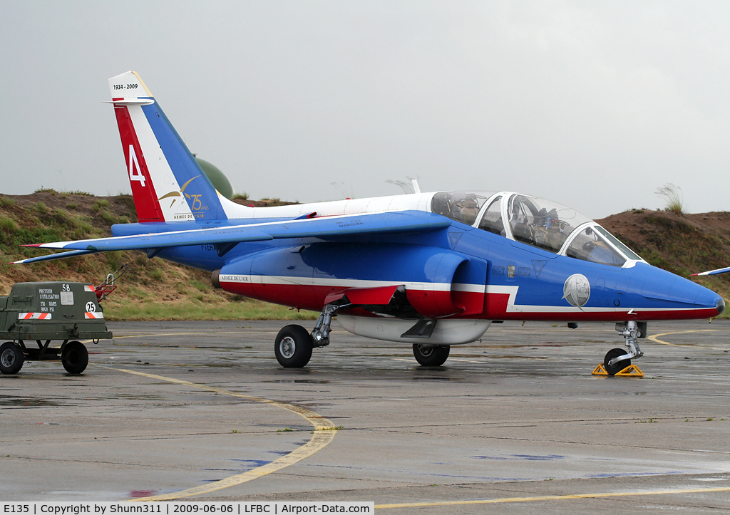 E135, Dassault-Dornier Alpha Jet E C/N E135, Used as a demo during LFBC Airshow 2009... New logo on tail