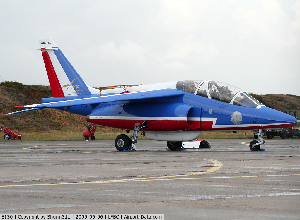 E130, Dassault-Dornier Alpha Jet E C/N E130, Used as a demo during LFBC Airshow 2009... New logo on tail