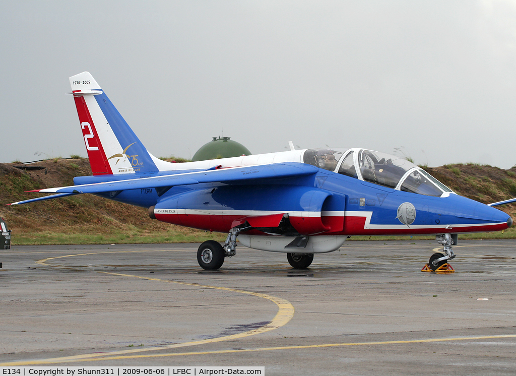E134, Dassault-Dornier Alpha Jet E C/N E134, Used as a demo during LFBC Airshow 2009... New logo on tail