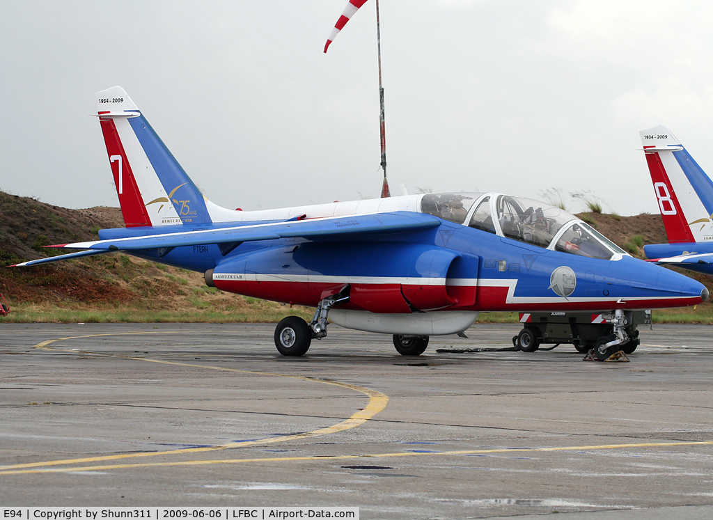 E94, Dassault-Dornier Alpha Jet E C/N E94, Used as a demo during LFBC Airshow 2009... New logo on tail
