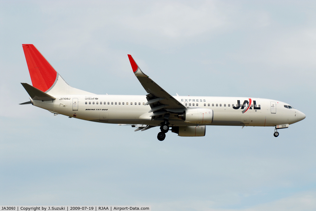 JA309J, 2008 Boeing 737-846 C/N 35338, Jal Express B737-800(Winglets)