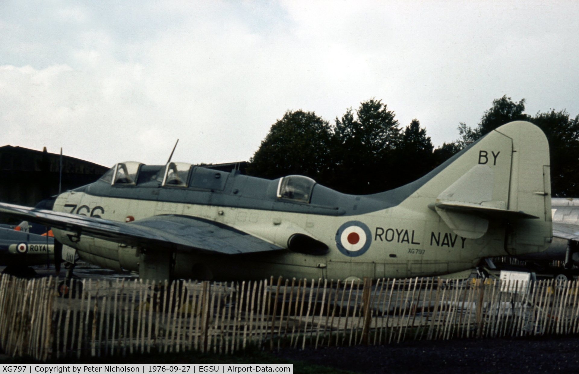 XG797, Fairey Gannet ECM.6 C/N F9365, Gannet ECM.6 of 849 Squadron at the Imperial War Museum, Duxford in the Summer of 1976.