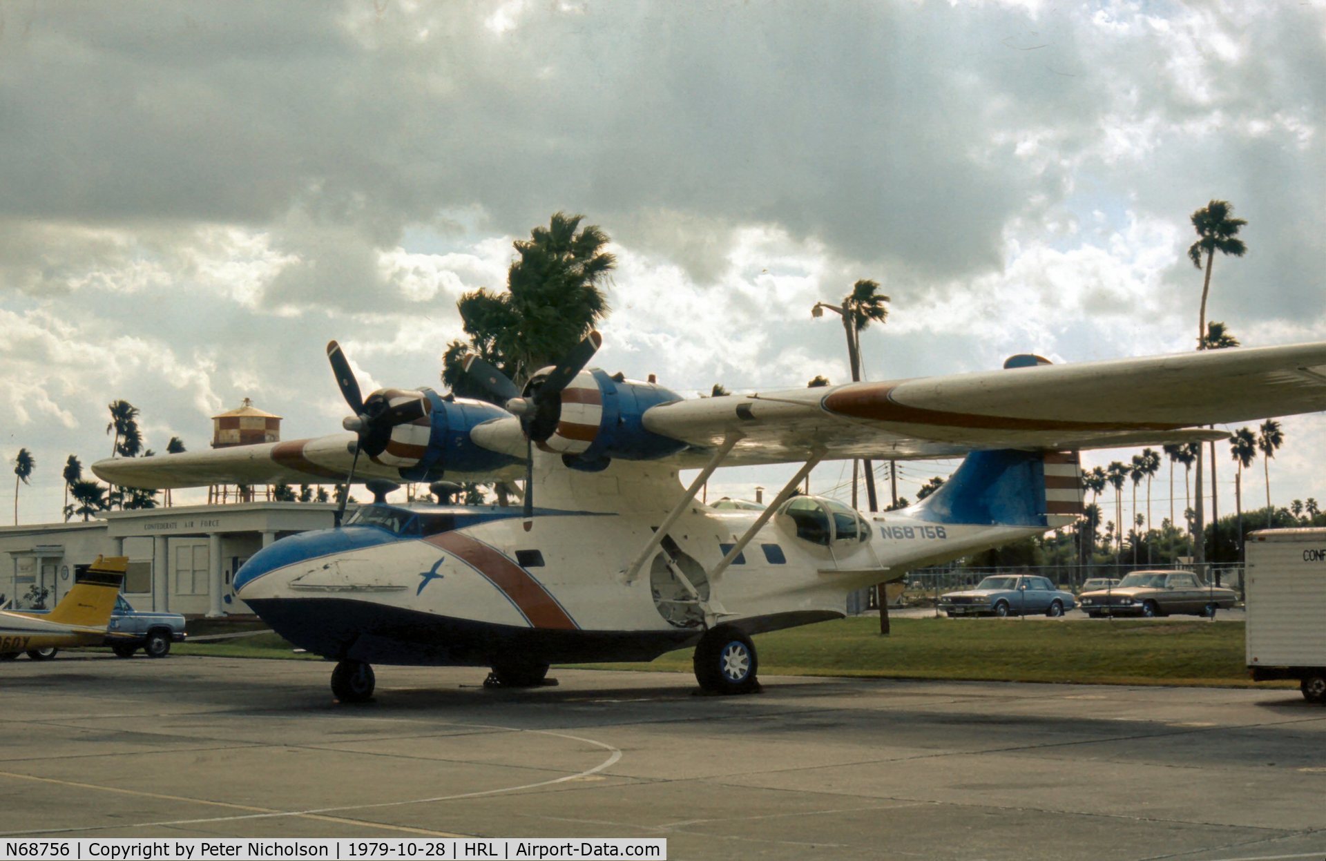 N68756, Consolidated Vultee 28-5ACF C/N 1954 (USN46590), Another view of the PBY Catalina derivative at the Confederate Air Force's Harlingen base in October 1979.