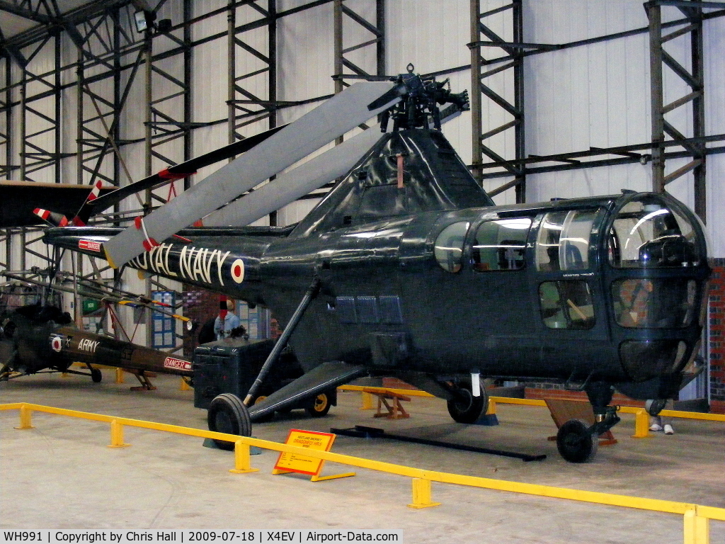 WH991, Westland Dragonfly HR.3 C/N WA/H/67, Westland Dragonfly HR.3 of the Yorkshire Helicopter Preservation Group (YHPG) on display at the Yorkshire Air Museum