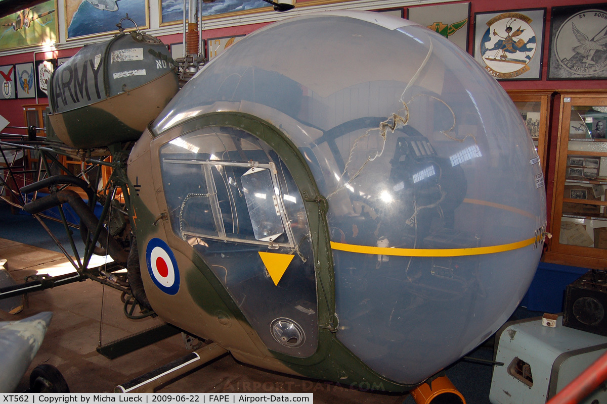 XT562, Westland Sioux AH.1 C/N WA451, Bell 47 Sioux, preserved at the SAAF Museum, Port Elizabeth