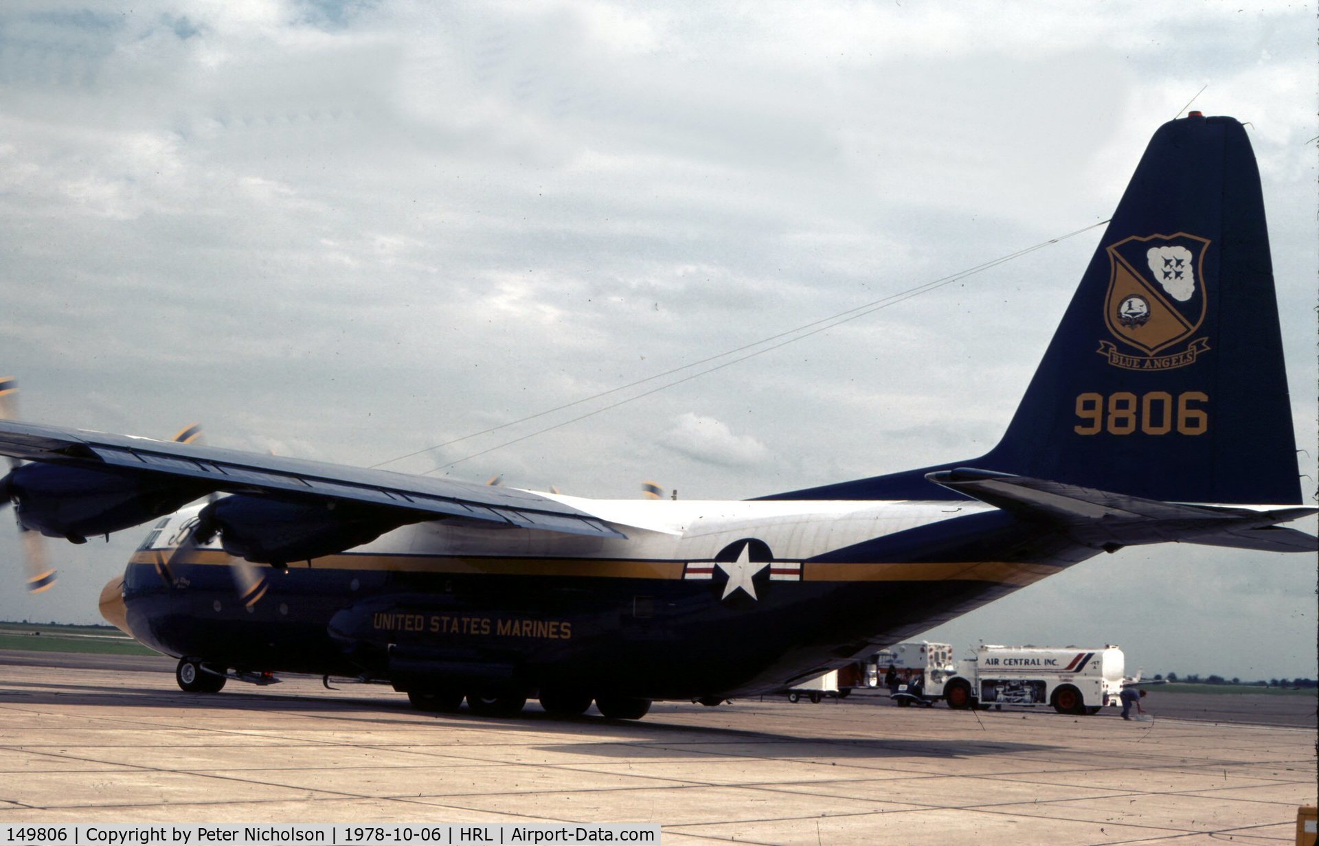 149806, 1963 Lockheed KC-130F Hercules C/N 282-3703, Another view of the support Hercules for the Blue Angels demonstration display team at Harlingen in 1978.