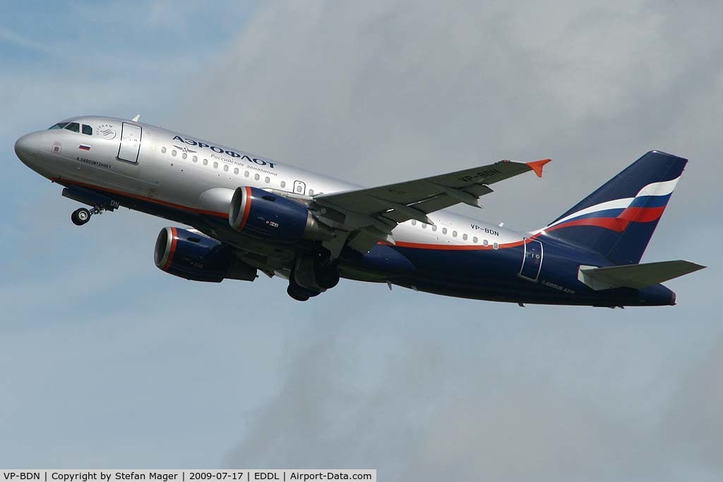 VP-BDN, 2003 Airbus A319-111 C/N 2072, Aeroflot Airbus A319
