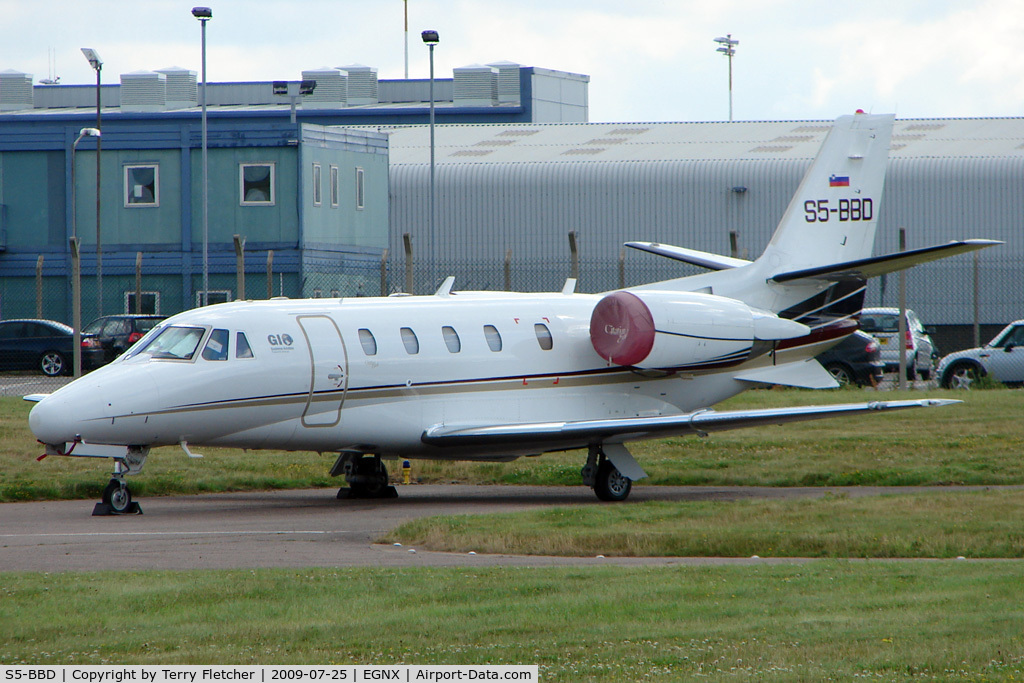 S5-BBD, 2000 Cessna 560 Citation Excel C/N 560-5058, Slovenian Cessna Excel in EMA for the British Grand Prix Motorcycle Race