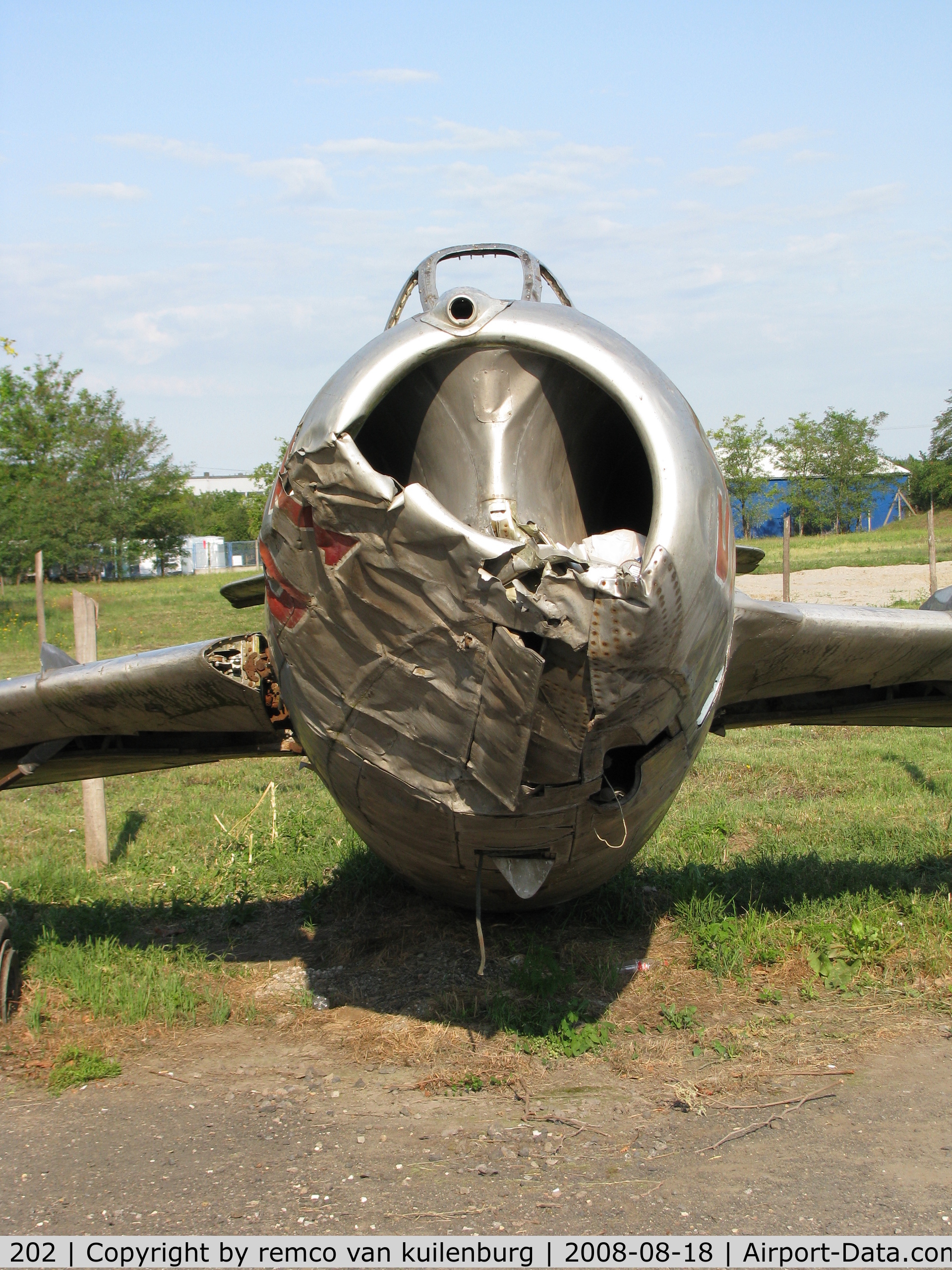 202, 1955 Mikoyan-Gurevich MiG-15UTI C/N 10993202, broken of his pole, but still preserved fake serial 501
