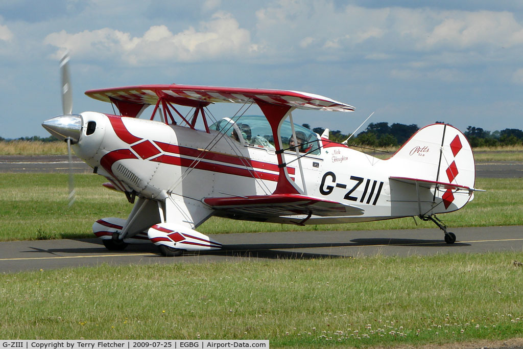 G-ZIII, 1988 Pitts S-2B Special C/N 5151, Pitts S-2B at Leicester on 2009 Homebuild Fly-In day