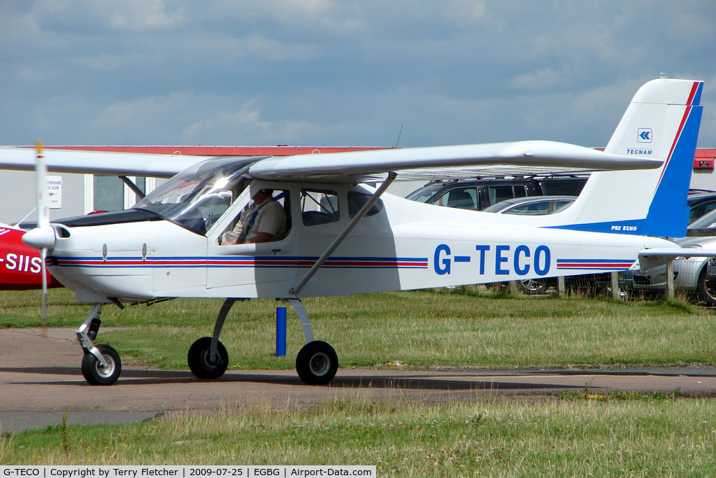 G-TECO, 2006 Tecnam P-92EA Echo C/N PFA 318-13830, Tecnam Echo at Leicester on 2009 Homebuild Fly-In day
