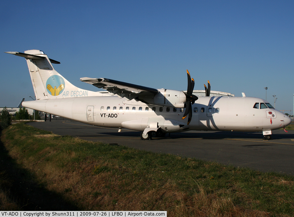 VT-ADO, 1994 ATR 42-500 C/N 445, Parked at Latecoere Aeroservices facillity due to returned to lessor... Ex. Air Dolomiti as I-ADLH