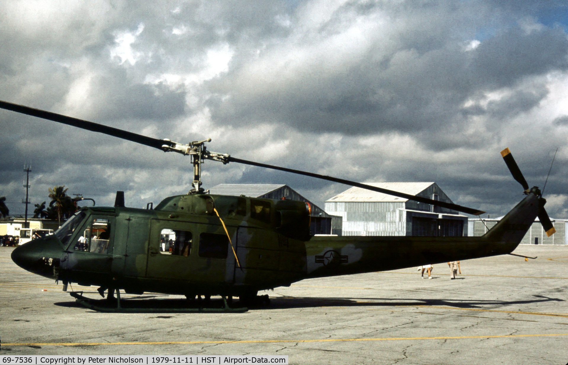 69-7536, 1969 Bell UH-1N-BF  Iroquois C/N 31077, UH-1N Iroquois of 38th Aerospace Rescue & Recovery Squadron at the 1979 Homestead AFB Open House.