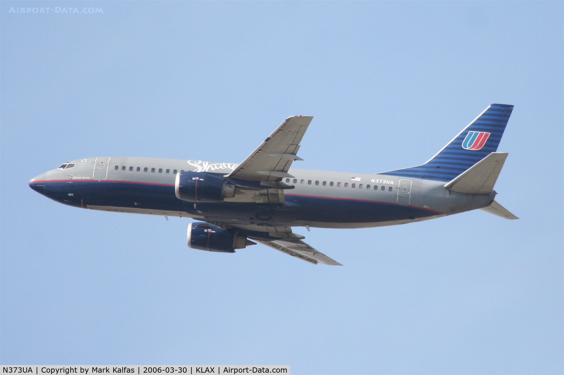 N373UA, 1989 Boeing 737-322 C/N 24638, United Airlines 