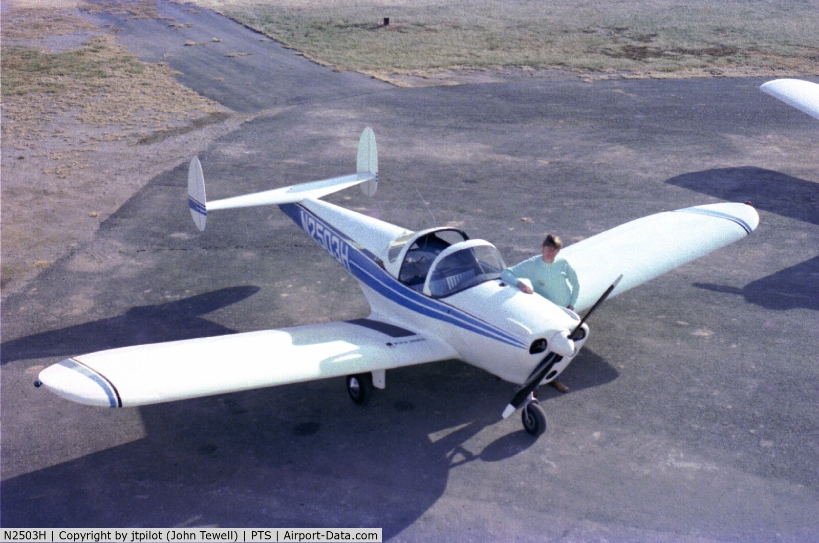 N2503H, 1946 Erco 415C Ercoupe C/N 3128, My better than new airplane. The Ercoupe was 23 years old at the time in 1969. I won several awards with this airplane and is was featured in the Oct. 1973 Private Pilot magazine