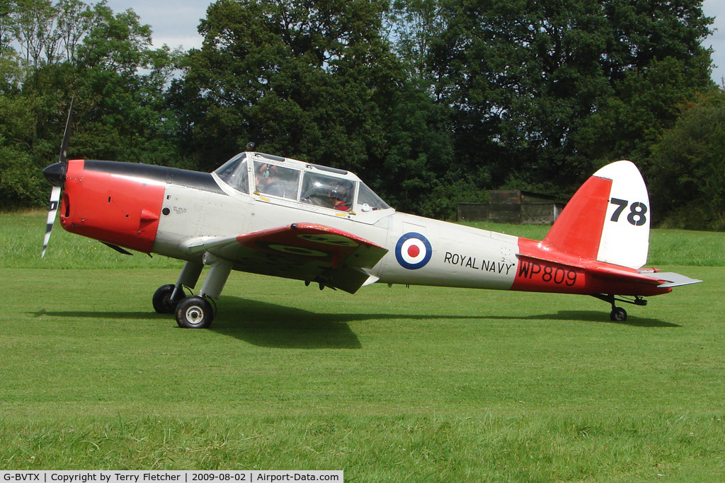 G-BVTX, 1952 De Havilland DHC-1 Chipmunk T.10 C/N C1/0705, DHC-1 Chipmunk with WP809 Navy markings - at the 2009 Stoke Golding Stakeout event