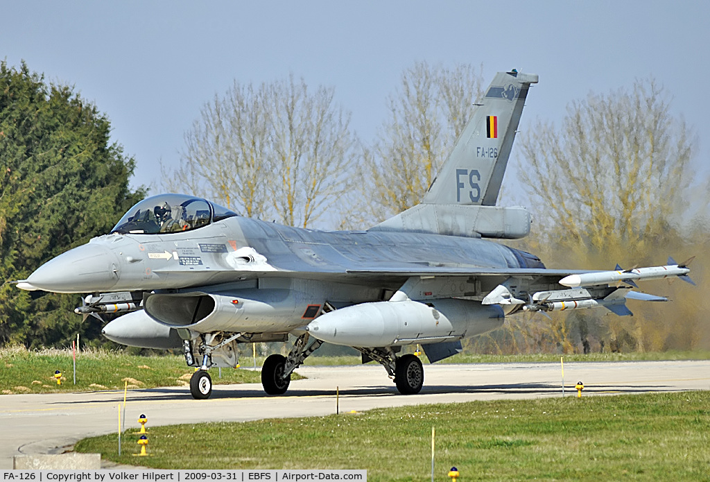 FA-126, SABCA F-16AM Fighting Falcon C/N 6H-126, F-16AM at Florennes TLP 03-09