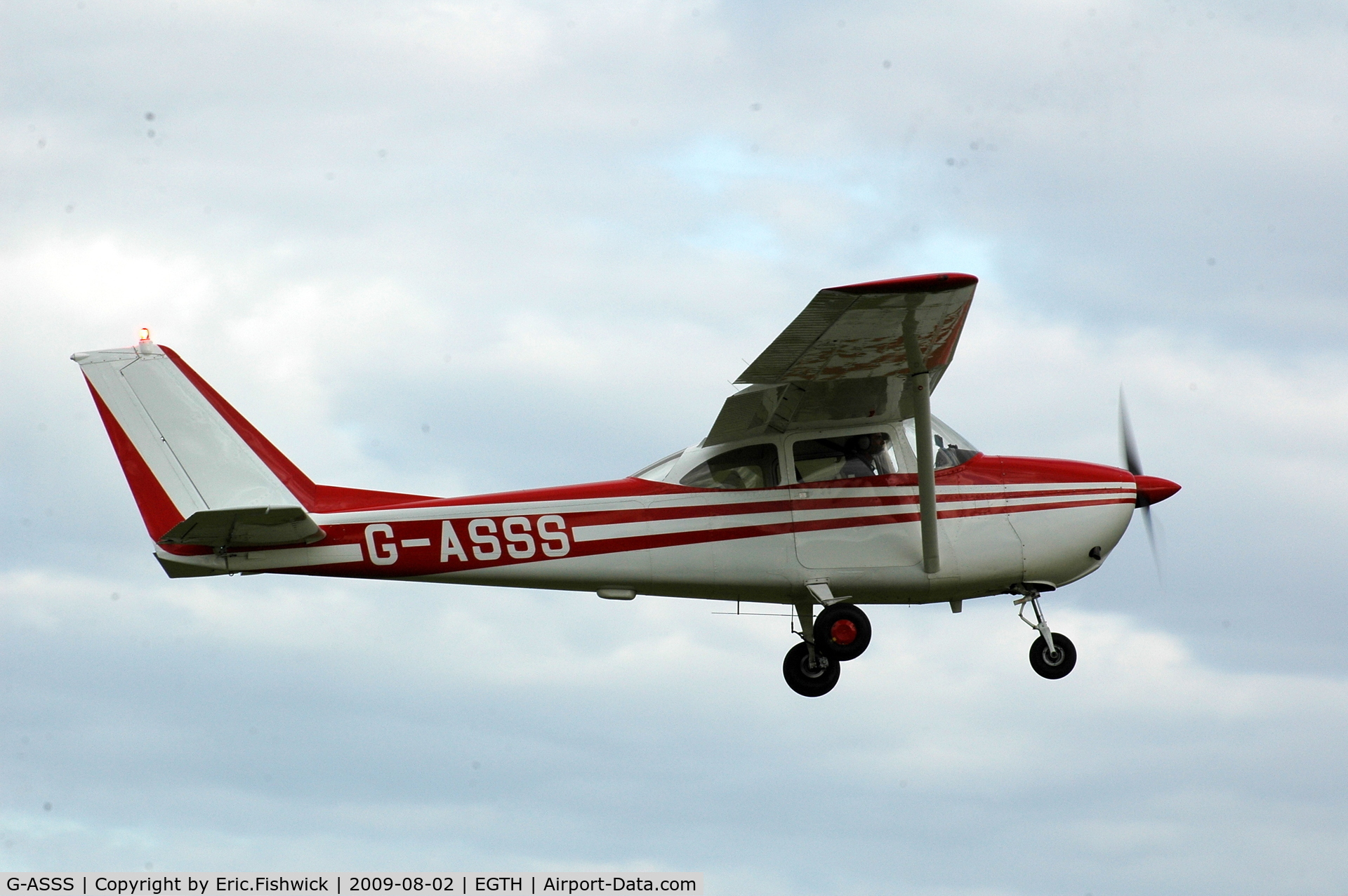 G-ASSS, 1964 Cessna 172E C/N 172-51467, G-ASSS departing Shuttleworth Military Pagent Air Display Aug 09