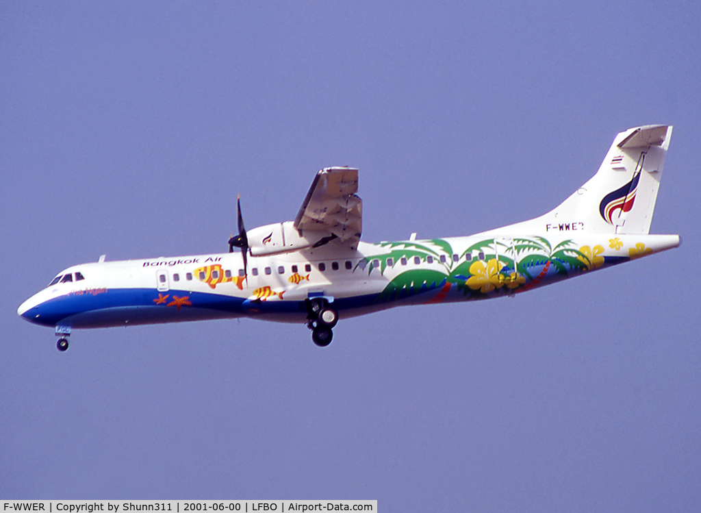 F-WWER, 2001 ATR 72-212A C/N 670, C/n 670 - To be HS-PGL - W/o 2009-08-04 after landing accident in Thailand.