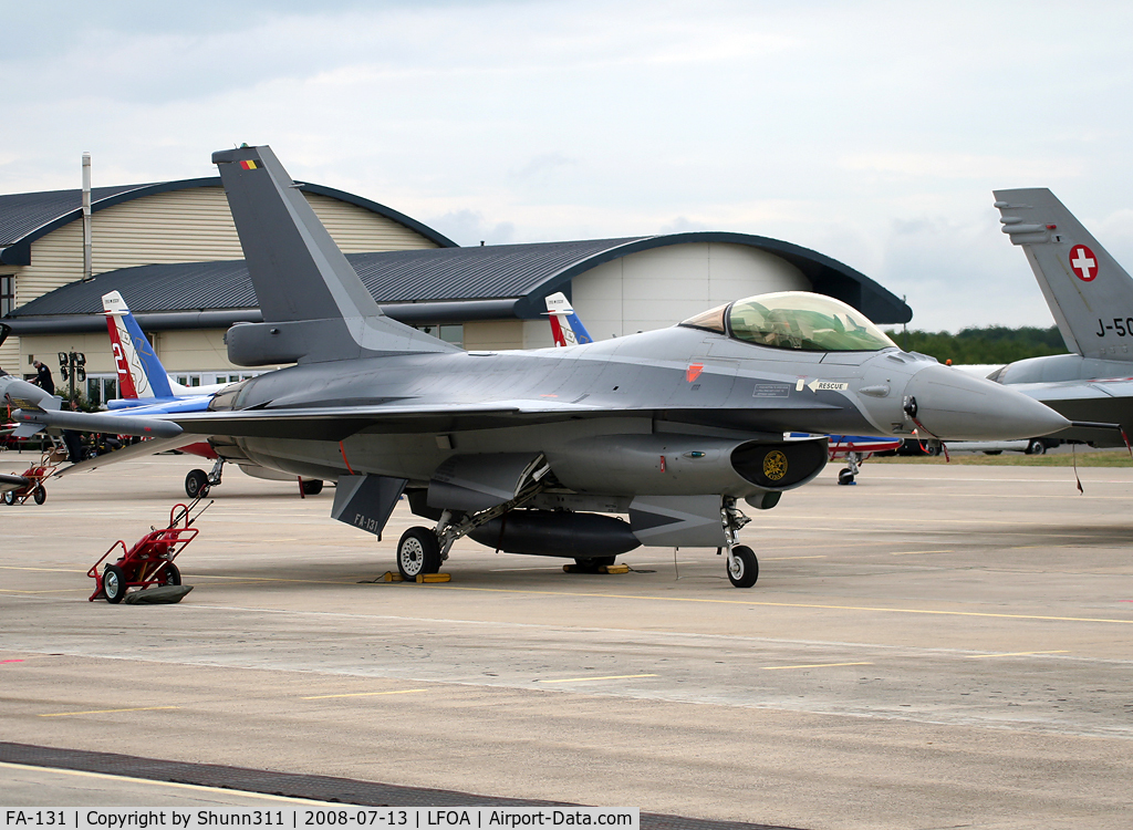 FA-131, 1991 SABCA F-16AM Fighting Falcon C/N 6H-131, Used as spare during LFOA Airshow 2008