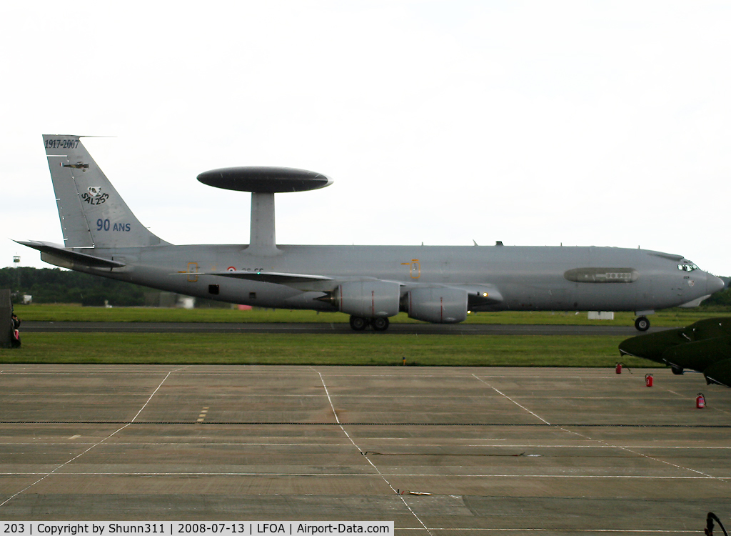 203, 1990 Boeing E-3F Sentry C/N 24117, Used as a demo during LFOA Airshow 2008