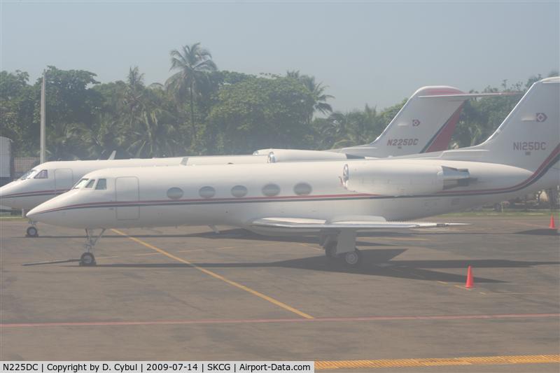 N225DC, 1994 Gulfstream Aerospace G-IV C/N 1253, together with n125dc at cartagena airport colombia