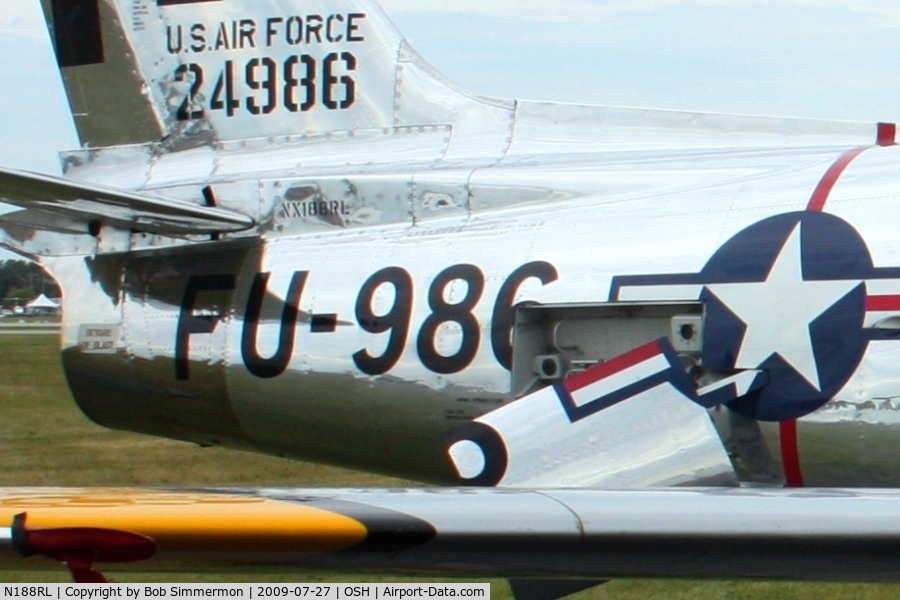 N188RL, 1952 North American F-86F Sabre C/N 191-682, Airventure 2009 - Oshkosh, Wisconsin