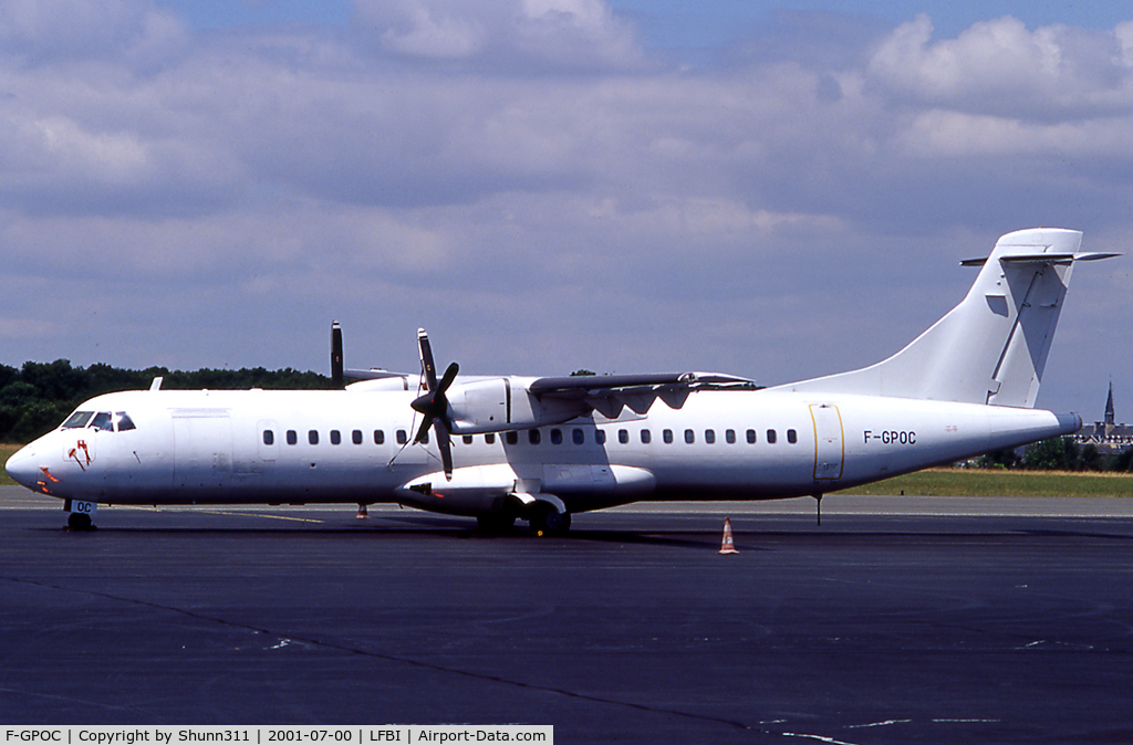 F-GPOC, 1992 ATR 72-202 C/N 311, Parked at the Cargo apron...