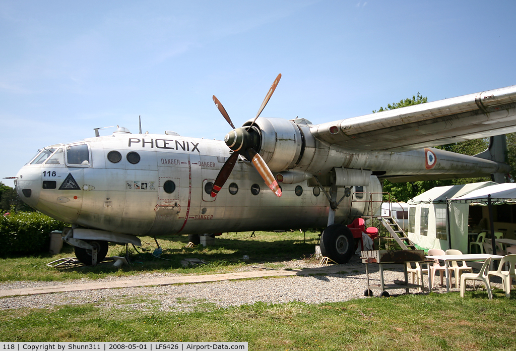 118, Nord N-2501D Noratlas C/N 118, Preserved in this small airfield and used as a bar...