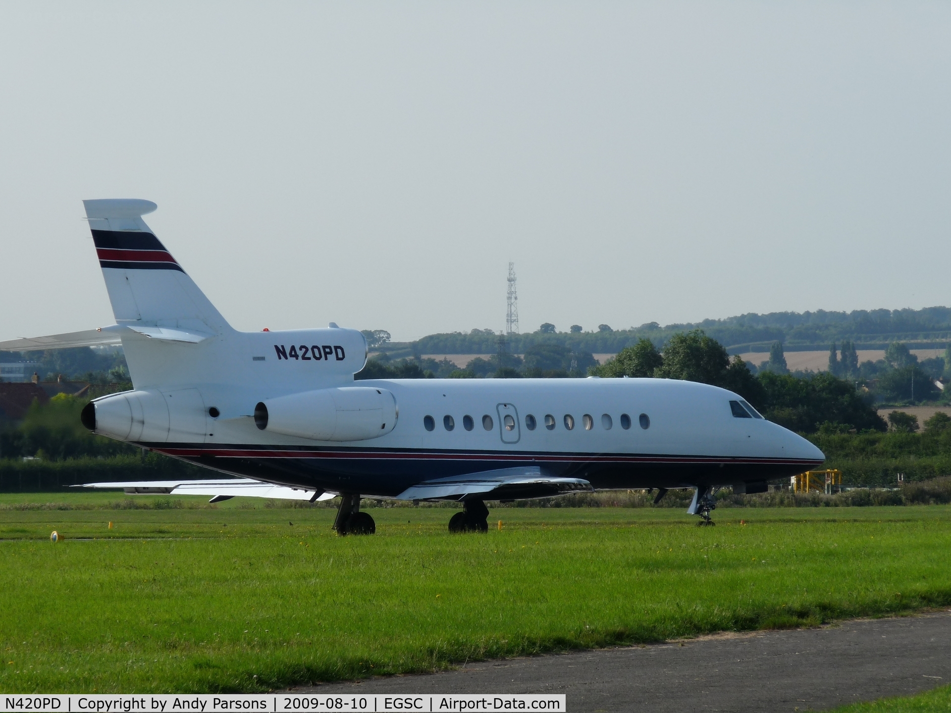N420PD, 2001 Dassault Falcon 900EX C/N 84, Departing Cambridge
