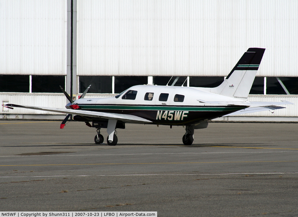 N45WF, 1999 Piper PA-46-350P Malibu Mirage C/N 4636214, Parked at the General Aviation area...
