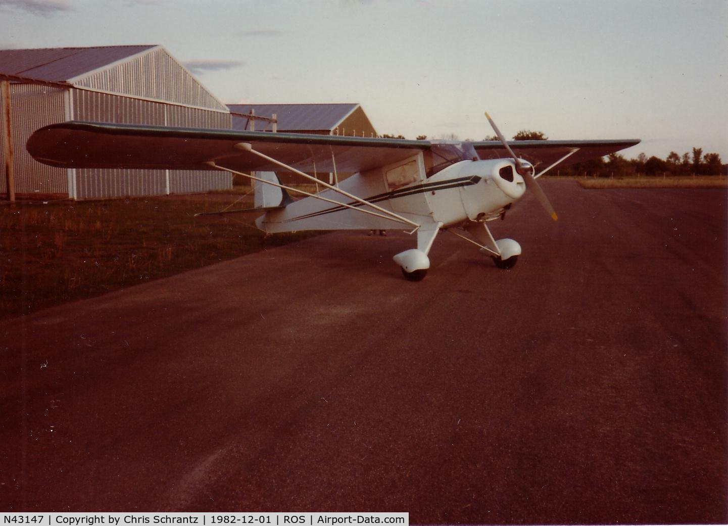 N43147, 1946 Taylorcraft BC12-D C/N 6806, Rush City, MN  a year after re-building