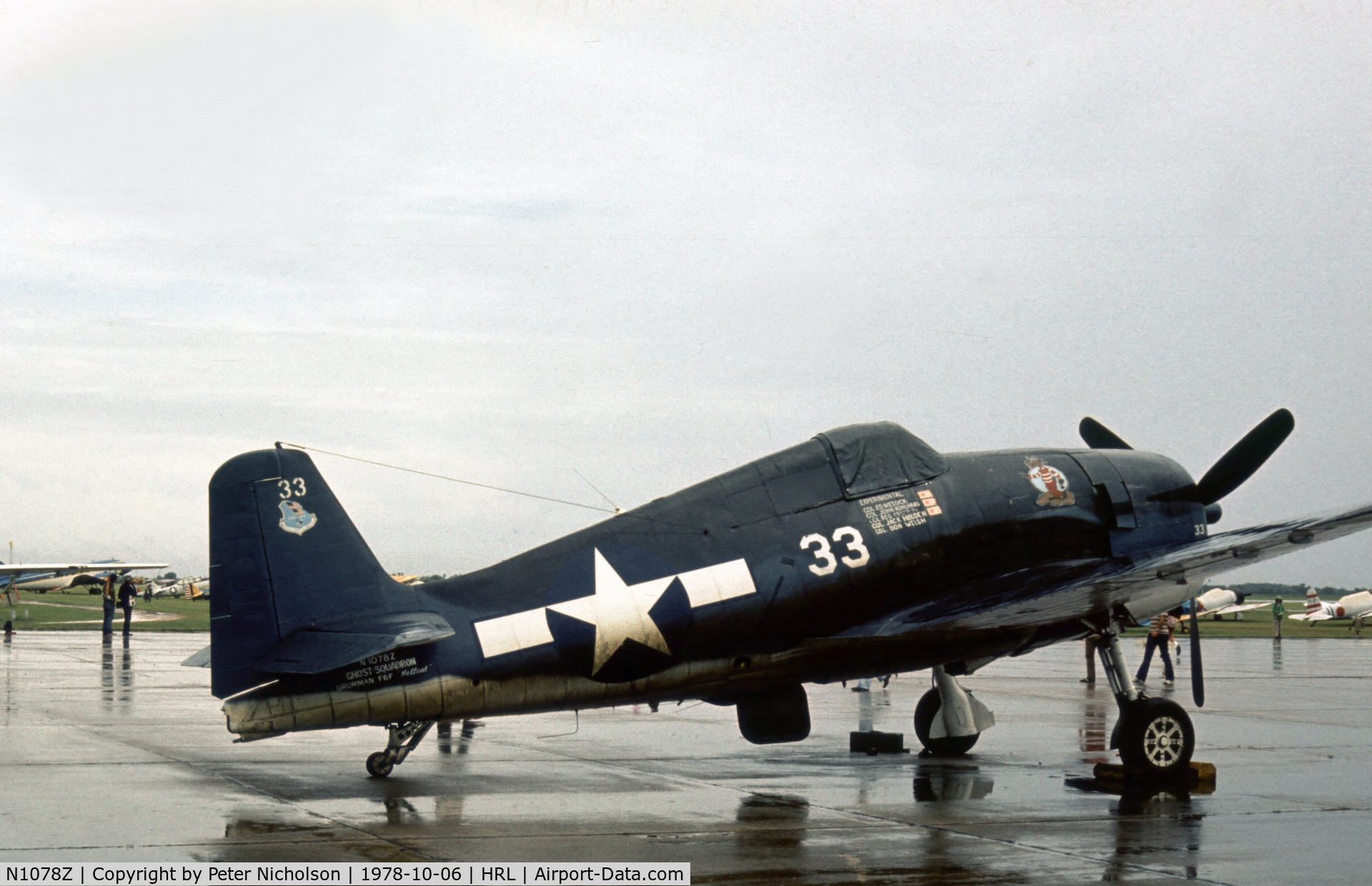 N1078Z, 1963 Grumman F6F-5 Hellcat C/N 27354801-66, F6F Hellcat of the Confederate Air Force at their 1978 Airshow at Harlingen.