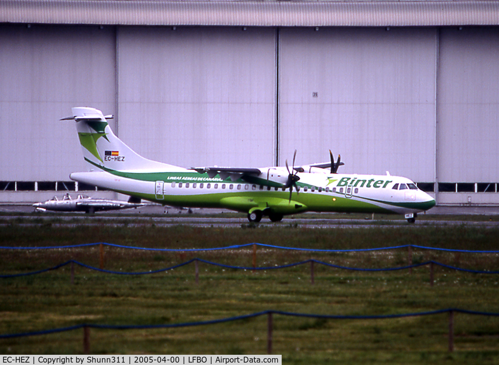 EC-HEZ, 1998 ATR 72-212A C/N 582, Taxiing holding point rwy 32R for delivery flight...