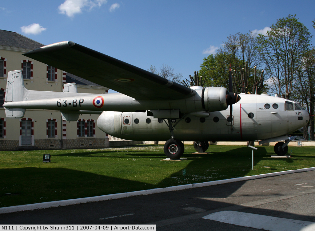N111, Nord N-2501F Noratlas C/N 111, S/n 111 - Preserved in front of the French Army Base on Tarbes town...