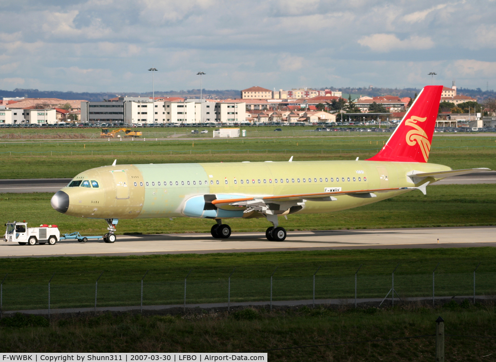 F-WWBK, 2007 Airbus A320-214 C/N 3131, C/n 3131 - For Shenzhen Airlines