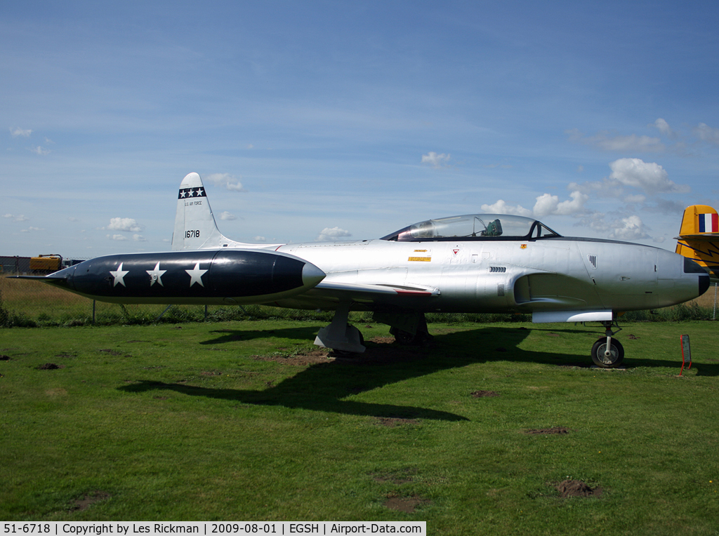 51-6718, 1951 Lockheed T-33A Shooting Star C/N 580-6050, At Norwich Aviation Museum