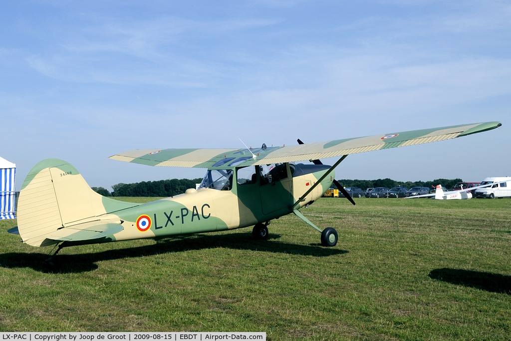 LX-PAC, Cessna O-1E Bird Dog C/N 24566, Schaffen-Diest old timer fly in flightline.