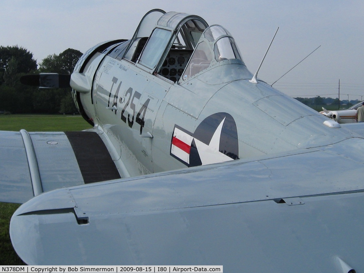 N378DM, 1949 North American T-6G Texan C/N 168-358, At the EAA fly-in - Noblesville, Indiana