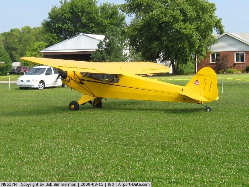 N8537N, Piper J3C-65 Cub C/N 19117, At the EAA fly-in - Noblesville, Indiana